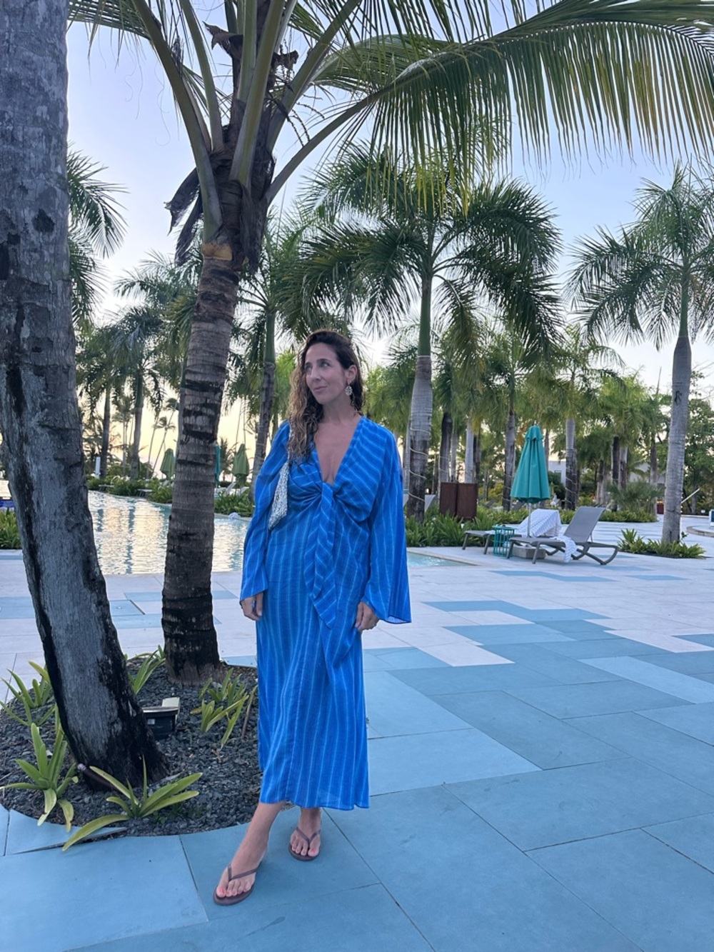 Simon Miller Blue Striped Midi Dress